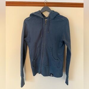 Women’s USA Made American Giant Classic Full Zip Hoodie (Vintage Indigo)
